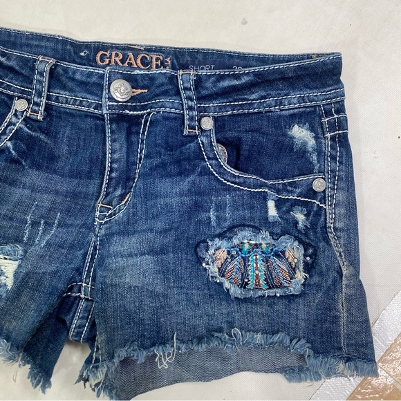 Grace In LA Jean shorts size 29 - Picture 3 of 11